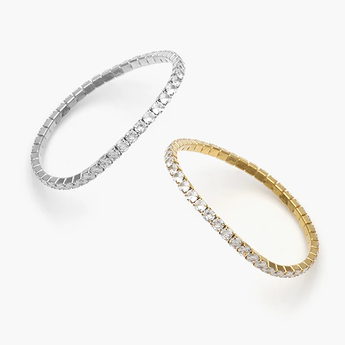 AP0805 Brazalete Elástico Zirconias Acero Inoxidable 805 - Image 1