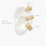 Cuffs Perlas Chapa de Oro 133