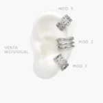 Cuff Zirconia Chapa de Rodio 134