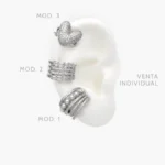 Cuff Zirconias Chapa de Rodio 137