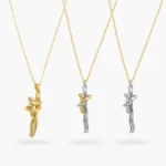 Collar Mamá e Hijo Chapa de Oro 549 Cadena de Aguja