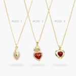 Collar Sagrado Corazón Chapa de Oro 558