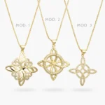 Collar Nudo de Bruja Chapa de Oro 679