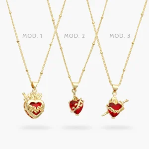 Collar Sagrado Corazón Chapa de Oro 680