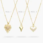 Collar Corazón Chapa de Oro 681