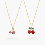Collar Cerezas Fresas Chapa de Oro 683