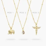 Collar Zirconias Chapa de Oro 684