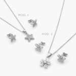 Juego Zirconia Chapa de Rodio 132