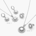 Juego Perlas Chapa de Rodio 137