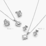 Juego Zirconia Chapa de Rodio 147