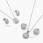 Juego Zirconia Chapa de Rodio 149