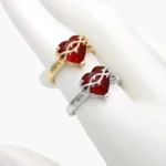 Anillo Ajustable Sagrado Corazón Chapa de Oro 1244