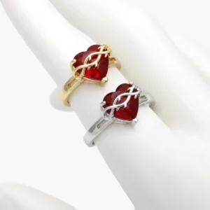 Anillo Ajustable Sagrado Corazón Chapa de Oro 1244