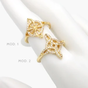 Anillo Ajustable Nudo de Bruja Chapa de Oro 1246