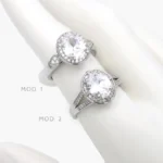 Anillo Ajustable Zirconia Blanca Chapa de Rodio 1257