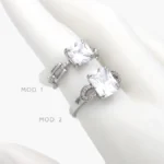 Anillo Ajustable Zirconia Chapa de Rodio 1260