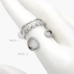 Anillo Ajustable Chapa de Rodio 1261