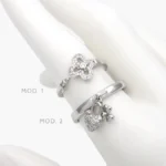 Anillo Ajustable Flor Chapa de Rodio 1262