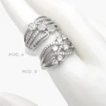 Anillo Zirconias Chapa de Rodio 1265