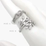 Anillo Zirconias Chapa de Rodio 1267