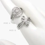 Anillo Zirconia Chapa de Oro 1268