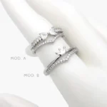 Anillo Zirconia Chapa de Rodio 1273