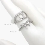 Anillo Zirconia Chapa de Rodio 1276