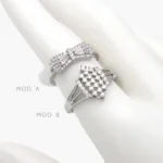 Anillo Zirconia Chapa de Rodio 1280