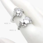 Anillo Zirconia Chapa de Rodio 1281