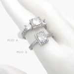 Anillo Zirconia Chapa de Rodio 1282