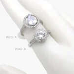 Anillo Zirconia Chapa de Rodio 1284