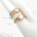 Anillo Zirconia Chapa de Oro 1293