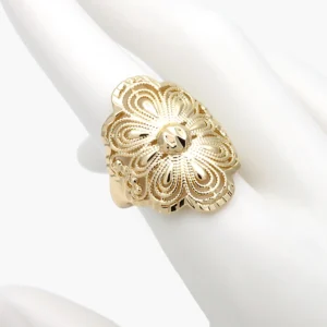 Anillo Flor Chunky Chapa de Oro 1300