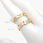 Anillo Liso Chapa de Oro 1302