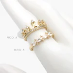 Anillo Churumbela Zirconia Chapa de Oro 1311