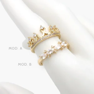 Anillo Churumbela Zirconia Chapa de Oro 1311