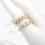 Anillo Churumbela Zirconia Chapa de Oro 1317