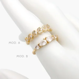 Anillo Churumbela Zirconia Chapa de Oro 1317