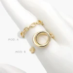 Anillo Ajustable Chapa de Oro 1320