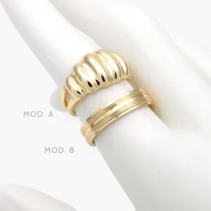 Anillo Ajustable Chunky Chapa de Oro 1325