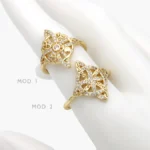 Anillo Ajustable Nudo de Bruja Chapa de Oro 1328