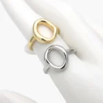 Anillo Ajustable Chunky Chapa de Oro/Rodio 1330