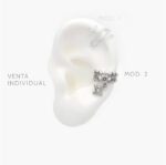 Cuff Zirconia Blanca Colgante Chapa de Rodio 141 - Modelo 1
