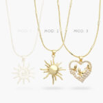 Collar Sol Chapa de Oro 0678