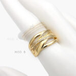 Anillo Zirconia Chapa de Oro 1312