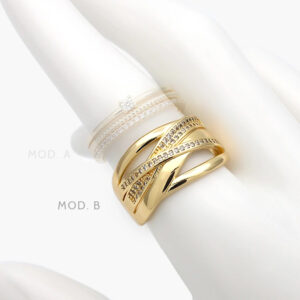 Anillo Zirconia Chapa de Oro 1312
