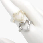 Anillo Ajustable Corazón Chapa de Oro/Rodio 1331