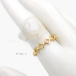 Anillo Ajustable Perla Chapa de Oro 1340 - Modelo 1