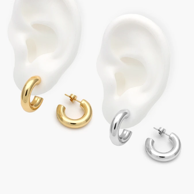 AA10221 Aretes Chunky Acero Inoxidable 221 - Image 1