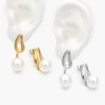 Aretes Perla Acero Inoxidable 285